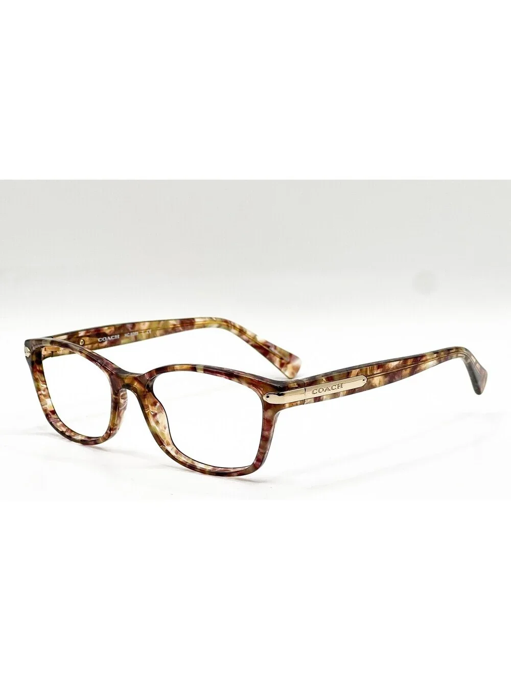 Coach Hc 6065 5287 Soft Brown Confetti Tortoise Authentic Eyeglasses 51-17-135